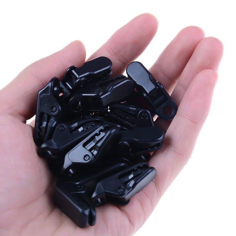 Warmshine 40pcs Small Clamp Tarp Sun Canopy Clamp Set Tarp Clamp Black Trap Clamp Pliers Pliers Claw Clasp Camping Clamp Tent Tight For Outdoor Use - Image 3